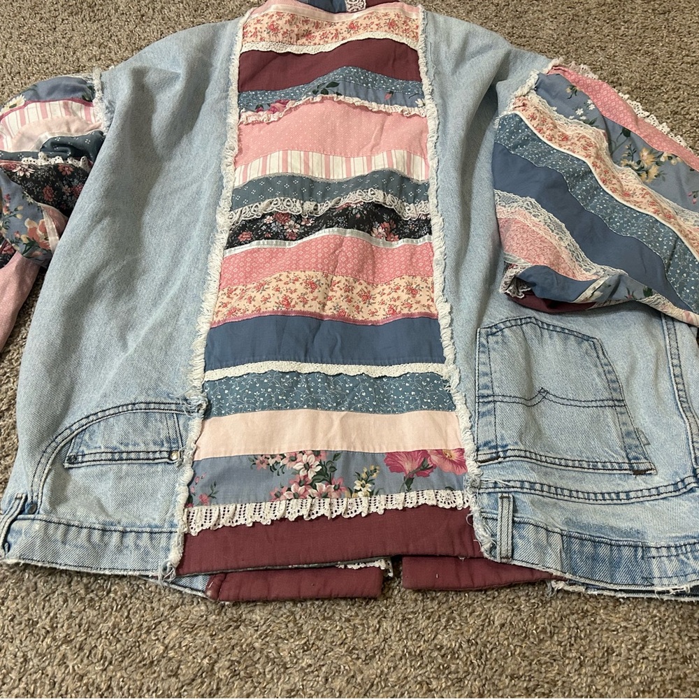 Levi's Multicolor Patchwork Upcycled Denim Jacket… - image 4